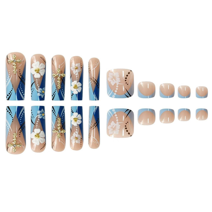 Floral Design Acrylic Nail Extensions Stornfield
