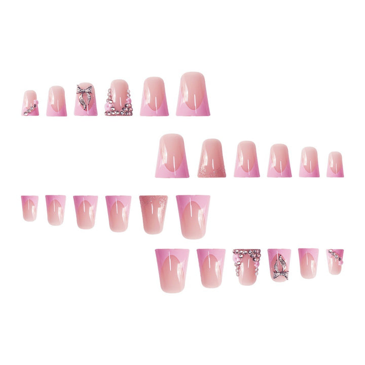 Floral Rhinestone Press-On Nail Enhancements Stornfield