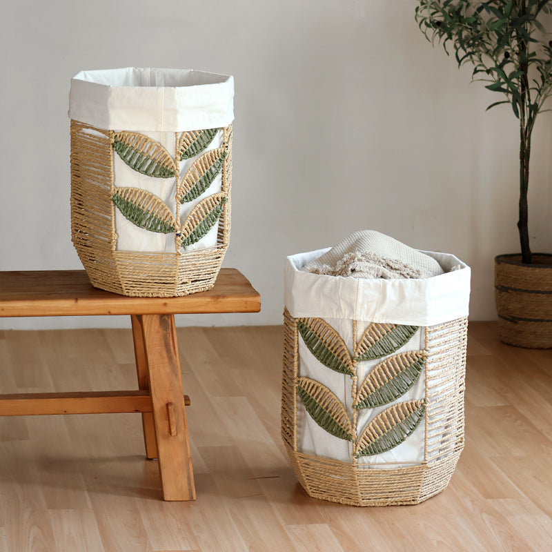 Storage basket with plant design Stornfield