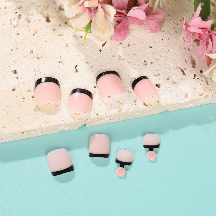 Acrylic nail set with modern French design and elegant accents Stornfield