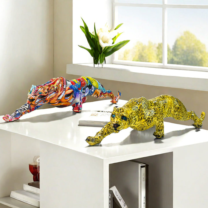 Artistic and colorful animal figure in panther shape Stornfield