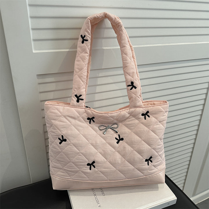 Quilted Decorative Bow Tote