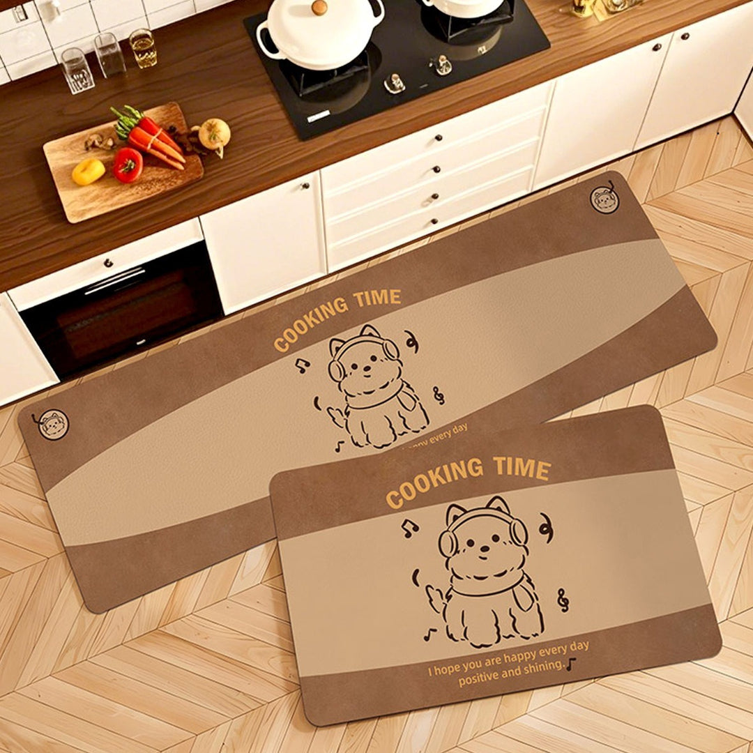 Whimsical Cooking-Themed Kitchen Mat