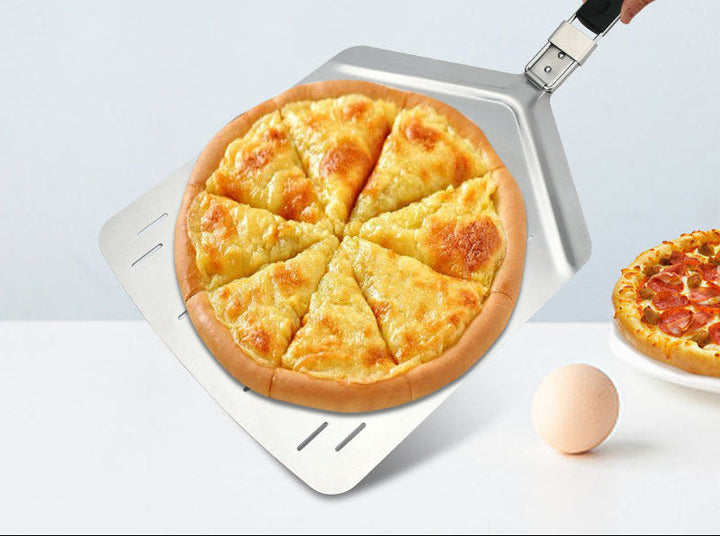 perforated stainless steel pizza peel with folding handle Stornfield