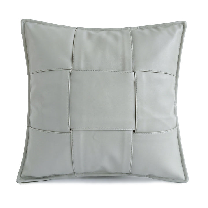 Decorative cushion made of artificial leather with modern design
