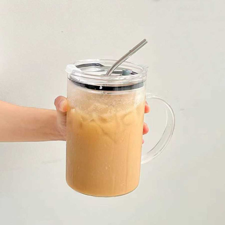 Ladies Multifunctional Glass Pitcher with Lid and Straw Stornfield