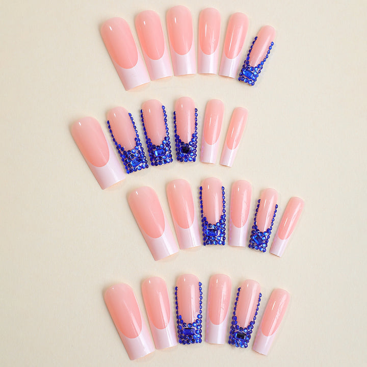Luxury Artificial Nail Set with Sparkling Crystal Decorations Stornfield