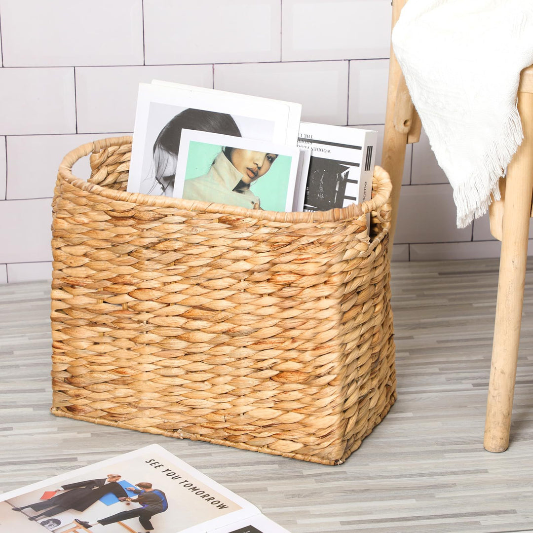 Decorative Woven Magazine Organizer Stornfield