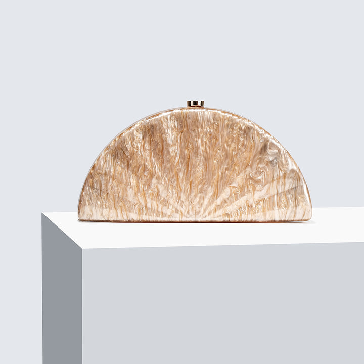 Artistic Half-Moon Clutch