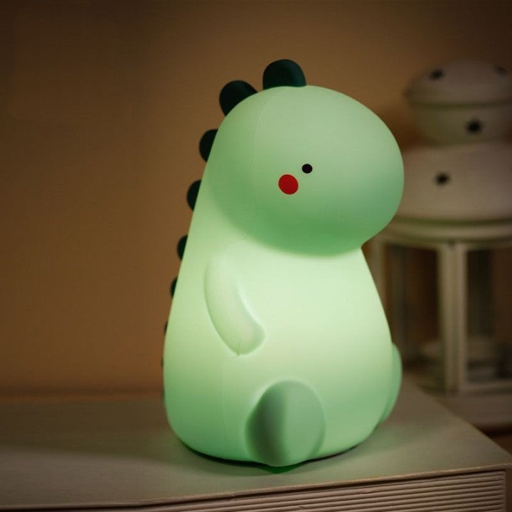 Stornfield | Squishy Dinosaur Silicone LED Night Light - Perfect Gift for Kids & Girls