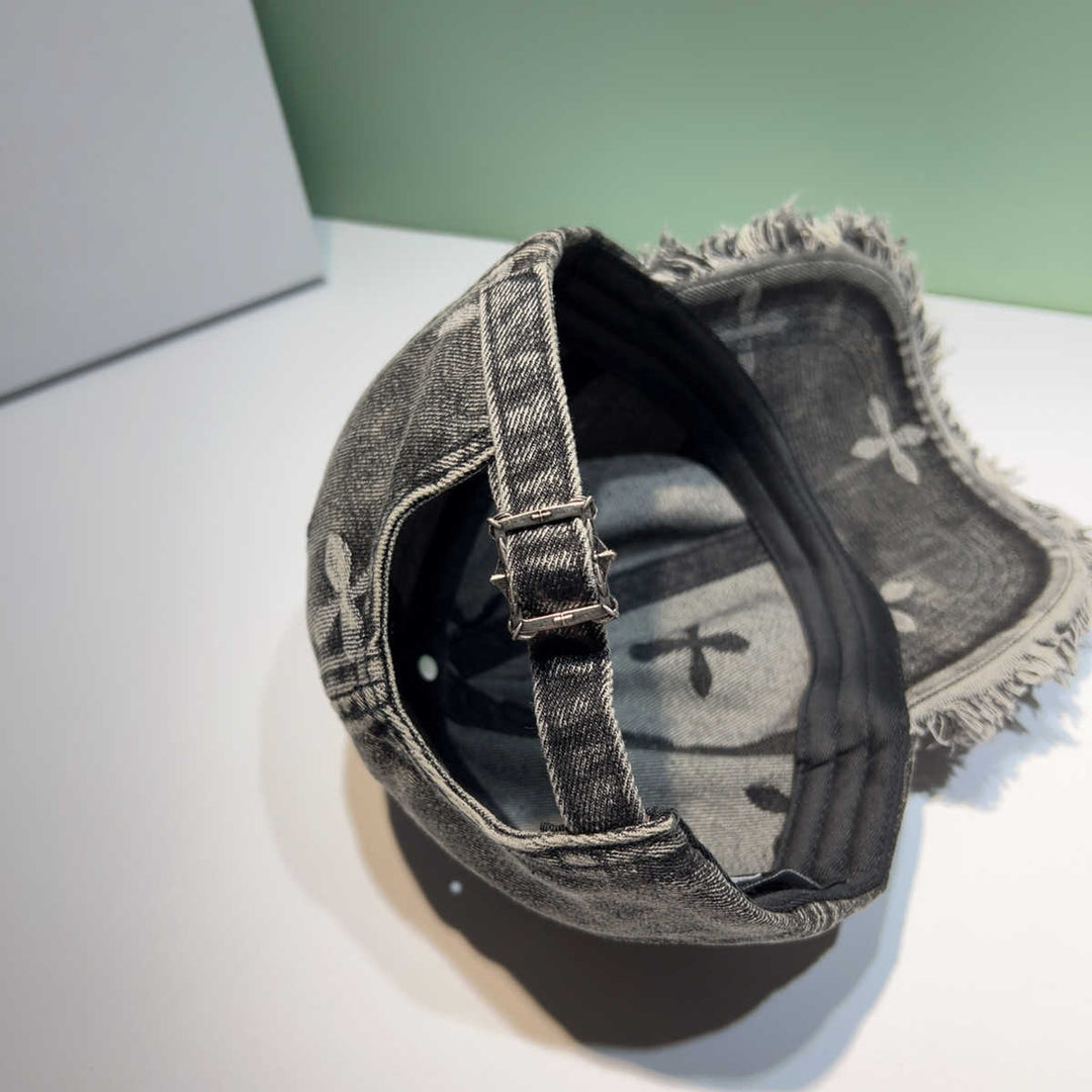 Unisex Distressed Denim Frayed Cap Stornfield