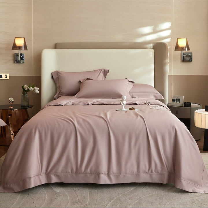 Luxury Sateen Duvet Cover Bedding Set with Hidden Zipper and Pillow Shams