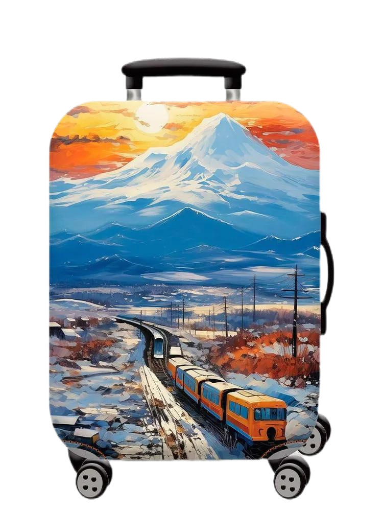 Women Hard Shell Suitcase with Trendy Surf and Palm Design Stornfield