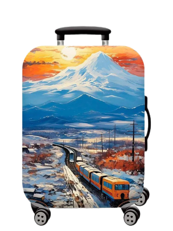 Women Hard Shell Suitcase with Trendy Surf and Palm Design Stornfield