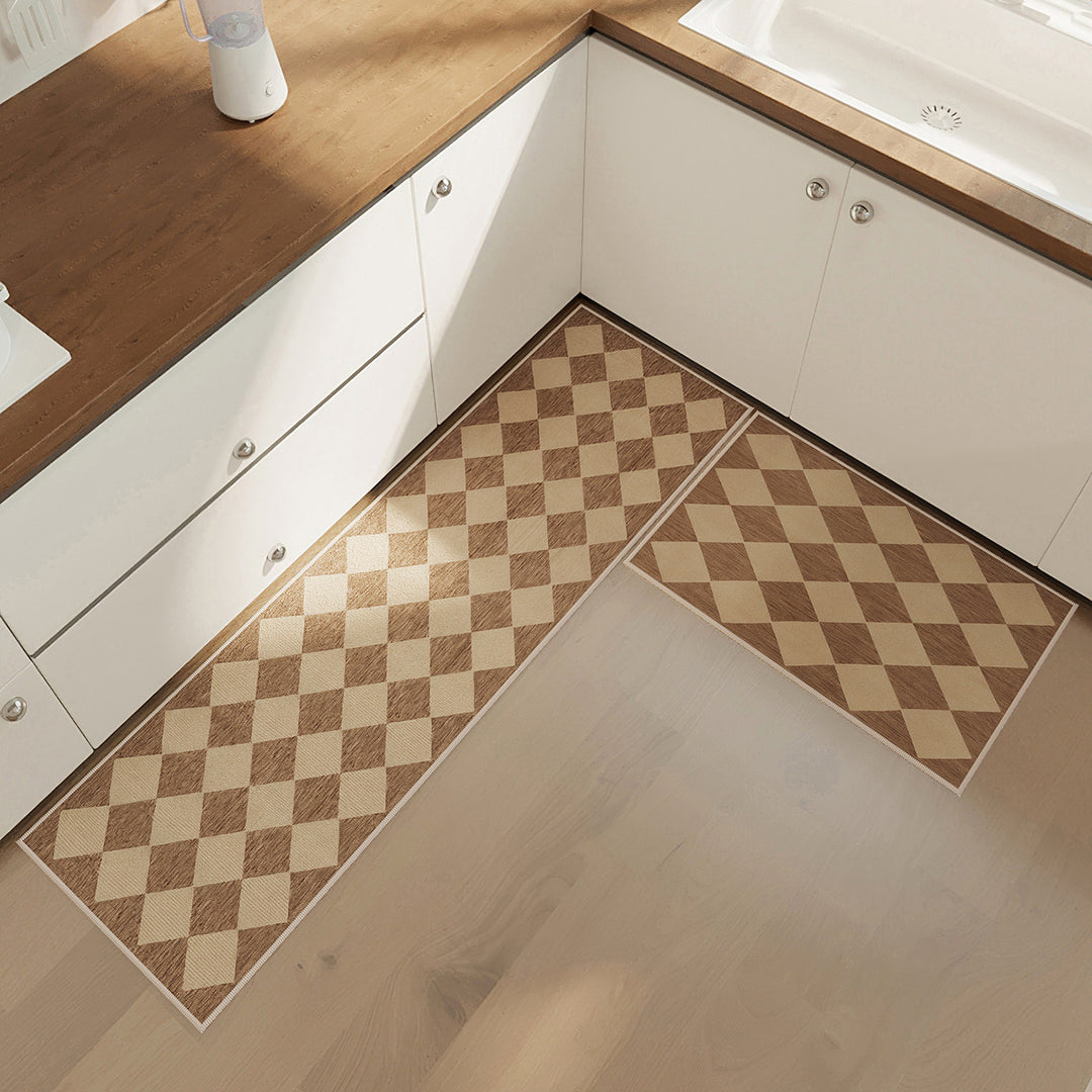 Geometric Pattern Kitchen Runner Mat