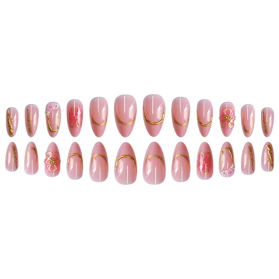 Decorative Floral Press-On Nail Art Set Stornfield