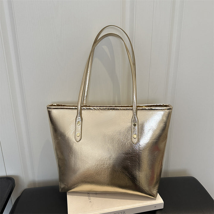 Sleek Patent Leather Tote