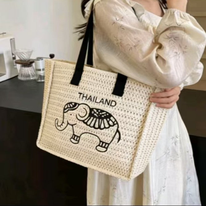 Cotton shopping bag with elephant design Stornfield