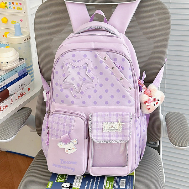 Cute Polka Dot Character Backpack Stornfield