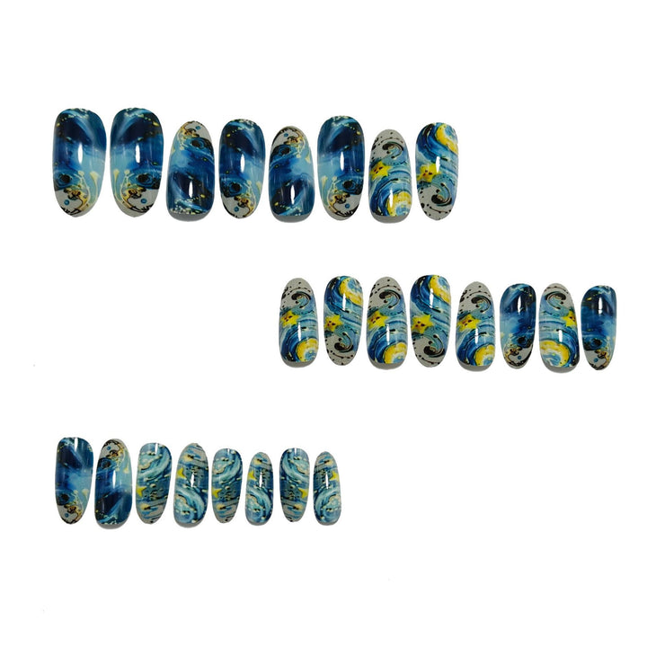 Creative art nails in star and moon design Stornfield