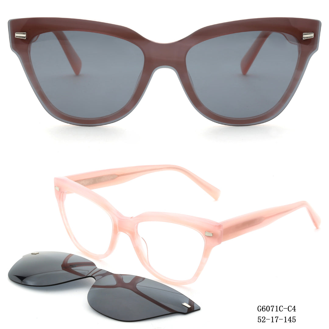 Ladies fashionable Cat-Eye sunglasses with removable lenses Stornfield