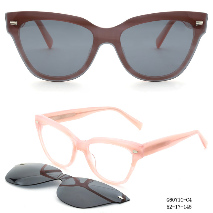 Ladies fashionable Cat-Eye sunglasses with removable lenses Stornfield
