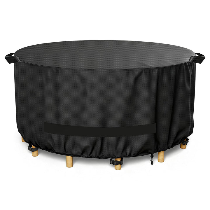 Protective cover for round garden tables with breathable material Stornfield