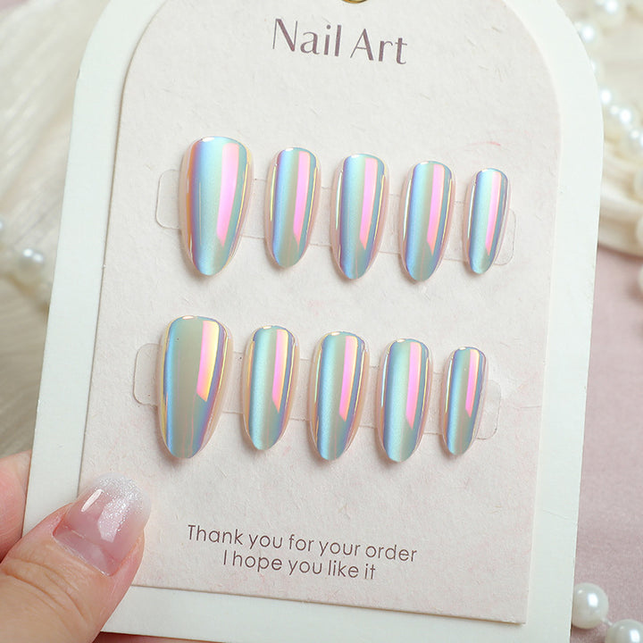 Iridescent Press-On Nail Art Set