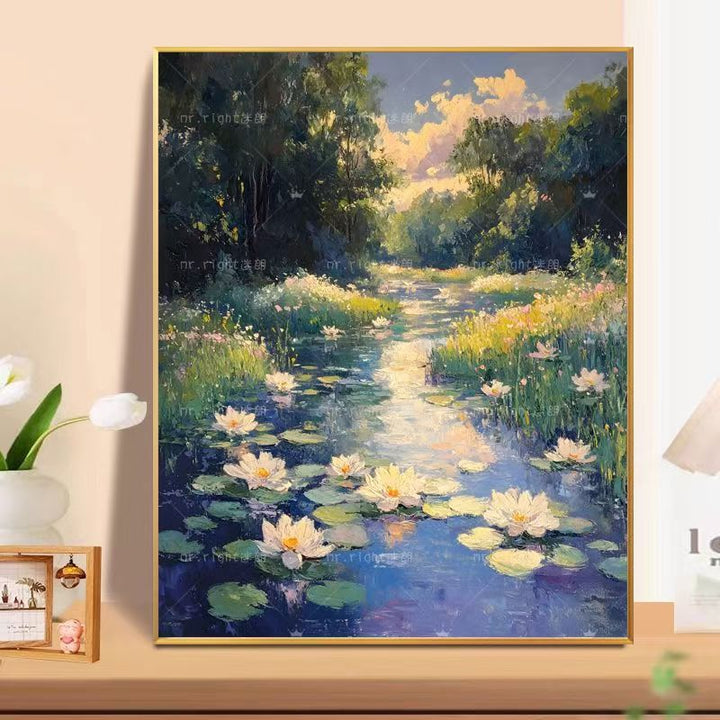 Floral Landscape Oil Painting Wall Art Stornfield