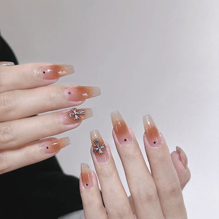 Artificial nail set with glamorous 3D decorations Stornfield