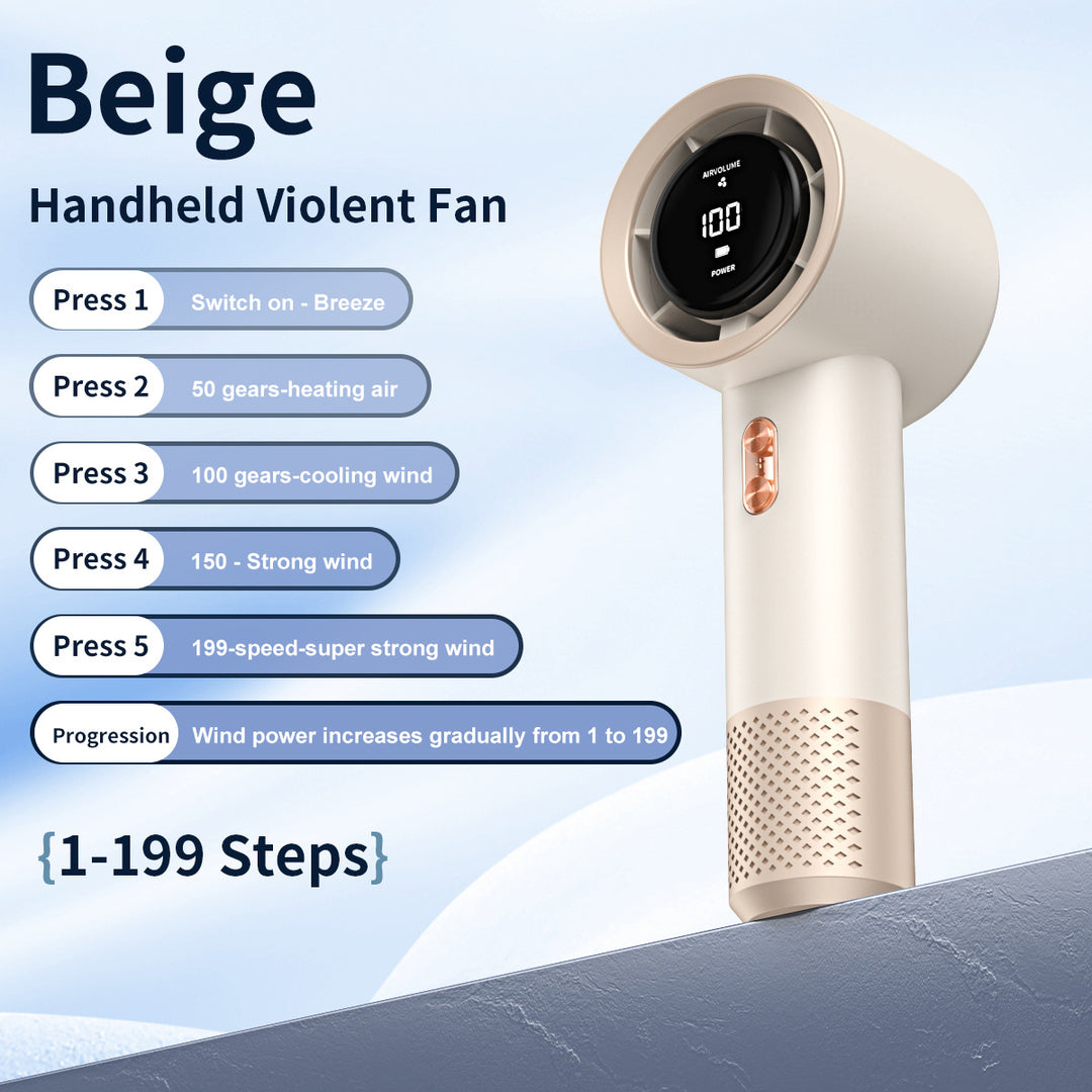 Unisex Smart Touchscreen Handheld Wind Control Fan Stornfield