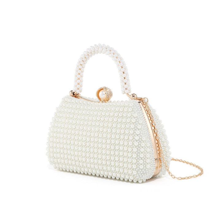Pearl-Embellished Evening Handbag