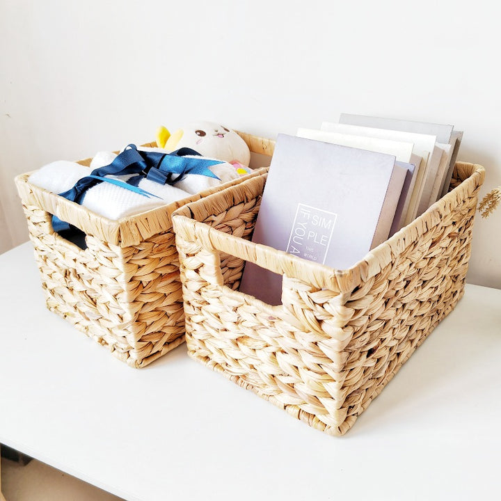 Handwoven Natural Fiber Storage Tray Stornfield