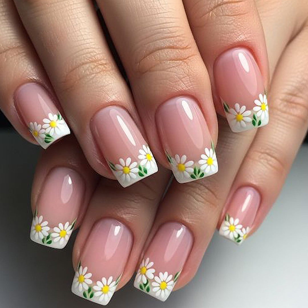 Floral French Tip Nail Art Kit Stornfield