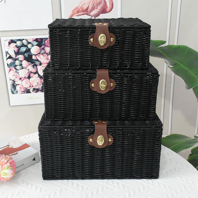 Elegant Woven Storage Chest Stornfield
