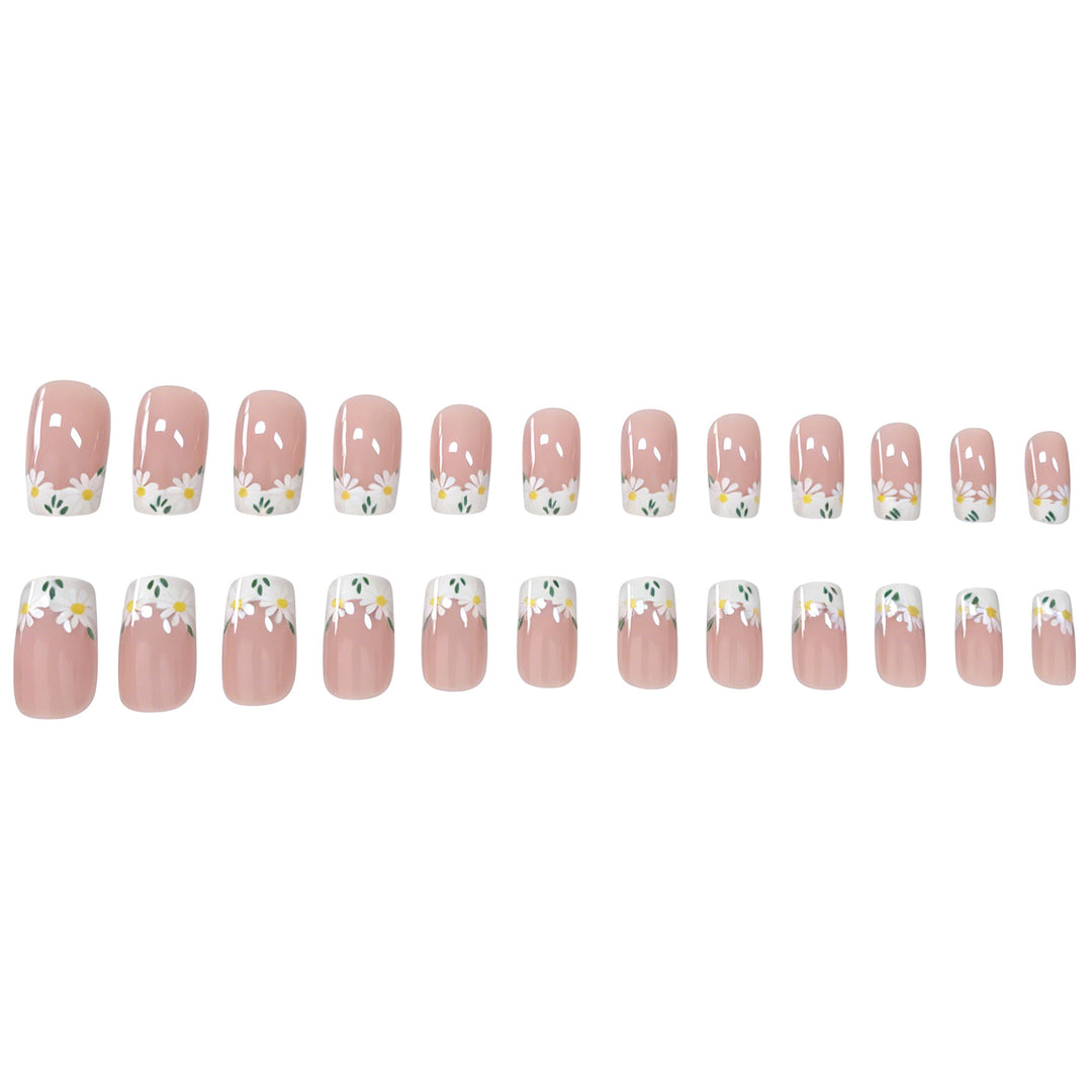 Floral French Tip Nail Enhancements Stornfield 1789915351