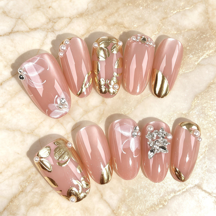 Premium Decorative Press-On Nail Set 1790745392