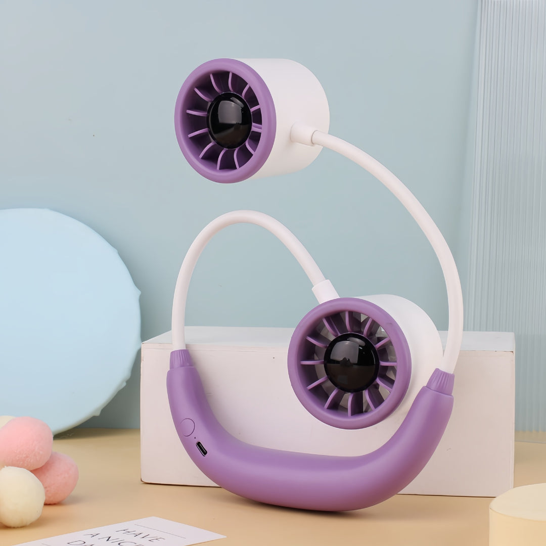 Ladies portable neck fan with dual cooling fan Stornfield