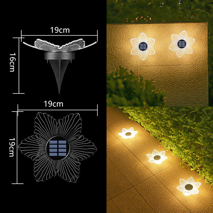 Decorative Solar Acrylic Petal Garden Stake LED Pathway Light Stornfield