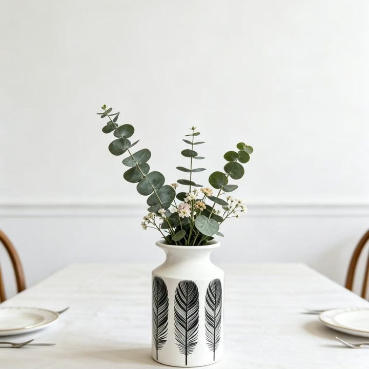 Decorative Feather Print Vase Stornfeild