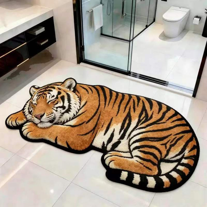 Bear-shaped Plush Floor Mat