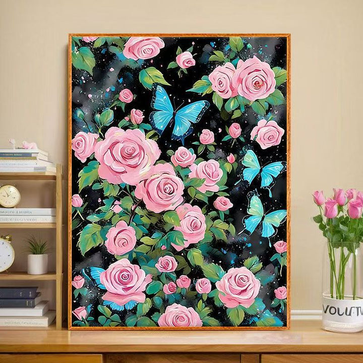 Floral Butterfly Canvas Art Print Stornfield