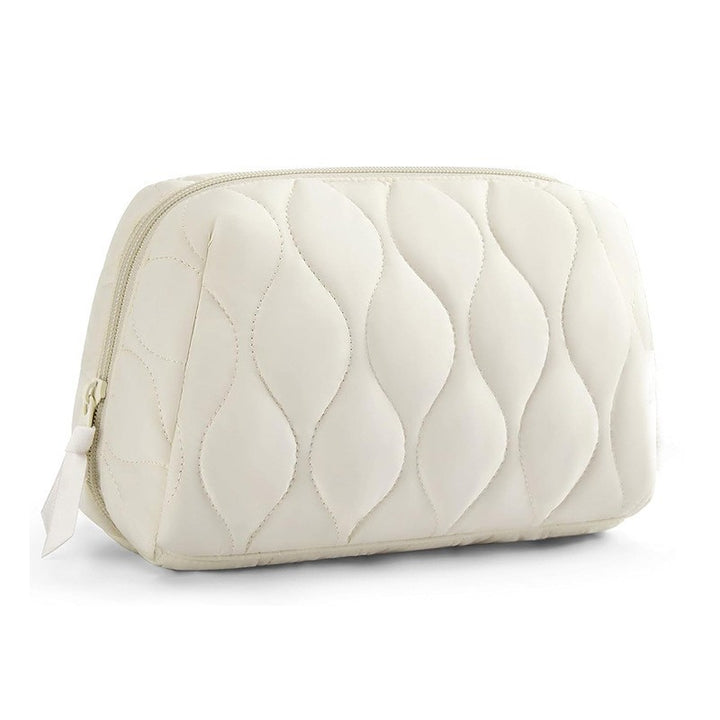 Cosmetic organizer bag with luxurious wave pattern Stornfield