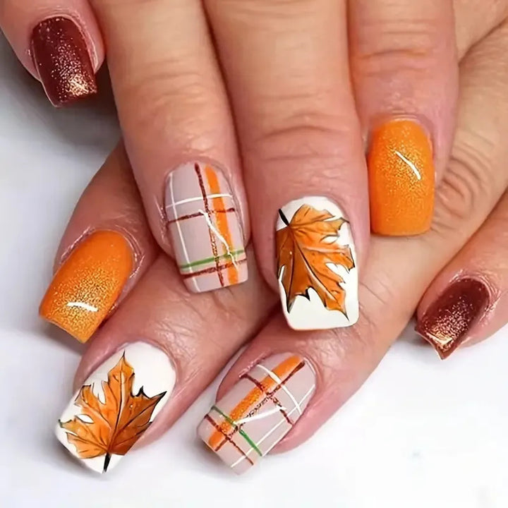 Autumn-Themed Decorative Nail Art Stornfield