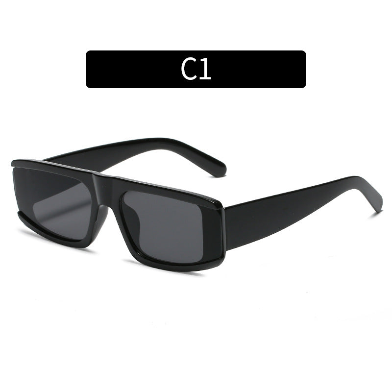 Bold Rectangular Frame Sunglasses