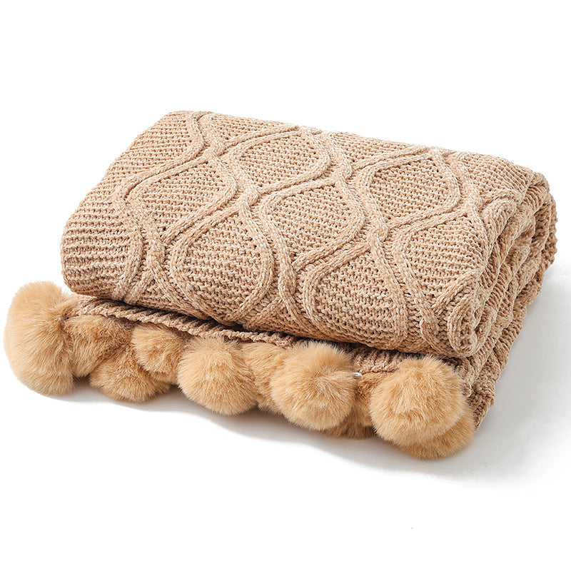 Decorative Knitted Throw Blanket