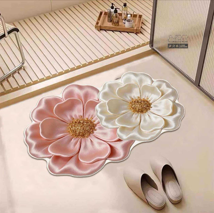 Luxurious Floral Pattern Bath Mat