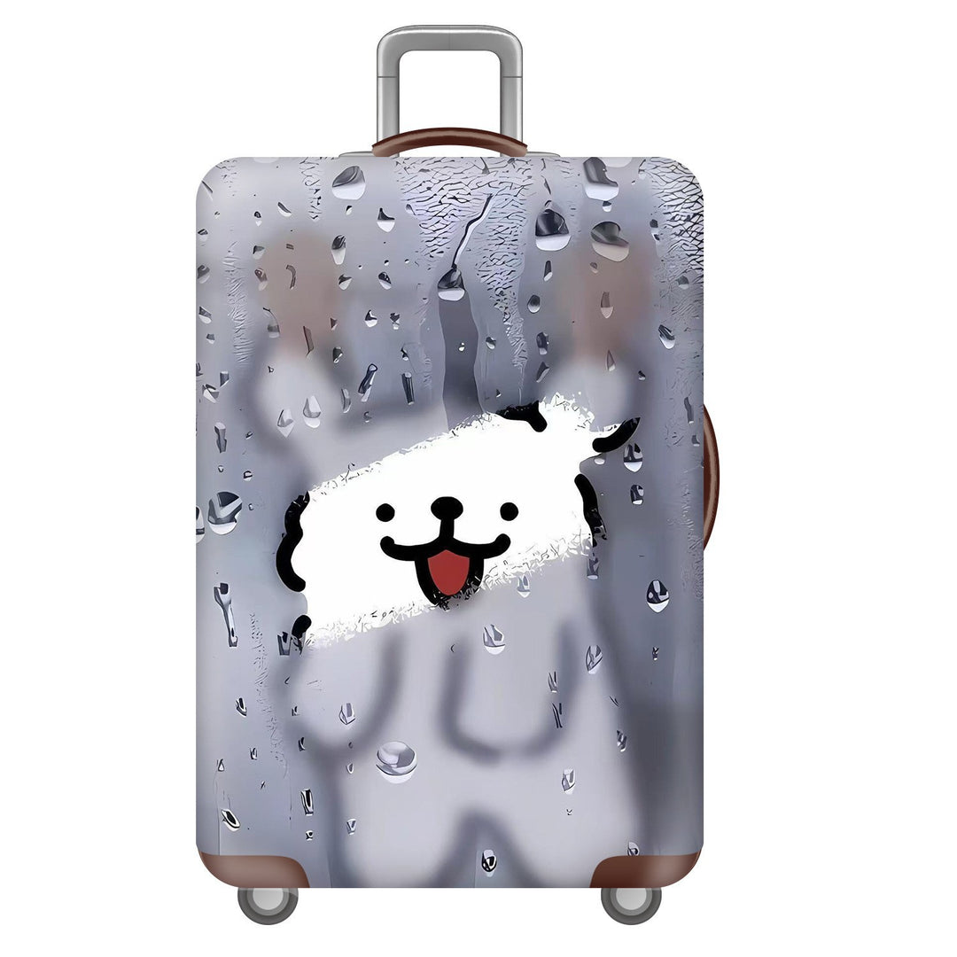 Unisex nan robust Hart shell trolley with lion portrait motif print, shock-resistant ABS polycarbonate shell, multi-wheeled chassis and TSA security lock Stornfield
