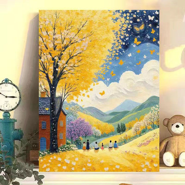 Scenic Autumn Landscape Canvas Art Print Stornfield