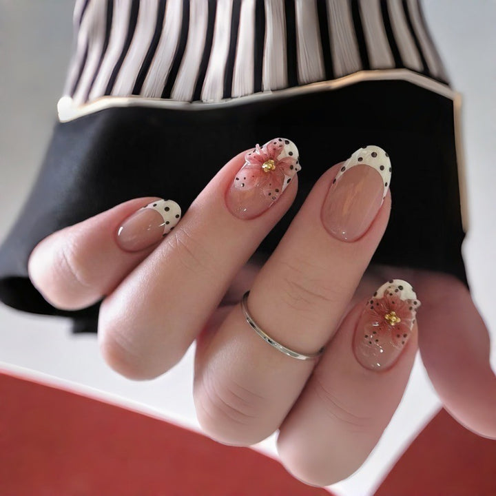 Art Nail Set with Floral Accents Stornfield